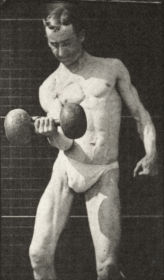 Plate 324 Curling a 50 lb. dumbbell — figure reference